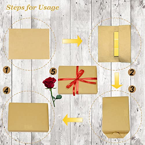 100 Sheets Kraft Tissue Paper - Artdly 14 x 20 Inches Recyclable Brown Wrapping Paper Bulk for Weddings Birthday DIY Project Christmas Gift Wrapping Artdly