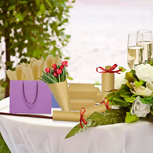 100 Sheets Kraft Tissue Paper - Artdly 14 x 20 Inches Recyclable Brown Wrapping Paper Bulk for Weddings Birthday DIY Project Christmas Gift Wrapping Artdly