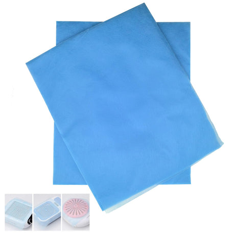 100 Sheets Nail Dust Collector Filter Paper,Blue PP Material Dust Collector Nail Tech Filter Cotton Pad Replacement Nail Vacuum Dust Vollector Filters Film Paper For Nail Supplies Nail Accessories Qzinxja
