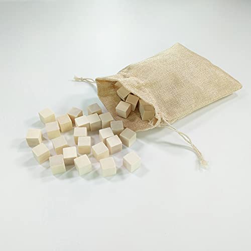 100 pcs, 3/5 Inch, Small Wooden Cubes, Mini Wooden Blocks, Unfinished Wood Blocks for Arts Crafts and DIY Projects Kang&Chang