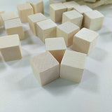 100 pcs, 3/5 Inch, Small Wooden Cubes, Mini Wooden Blocks, Unfinished Wood Blocks for Arts Crafts and DIY Projects Kang&Chang