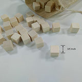 100 pcs, 3/5 Inch, Small Wooden Cubes, Mini Wooden Blocks, Unfinished Wood Blocks for Arts Crafts and DIY Projects Kang&Chang