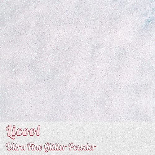 100g/3.5oz Pack Iridescent Rainbow Fine Glitter for DIY Craft, Extra Fine Glitter for Epoxy Resin, Glitter for Tumbler Candle Making, Festival LICOOL GLITTER