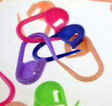 100PC Mix Color Knitting Stitch Counter Crochet Locking Stitch Markers Stitch Needle Clip Knitting Crochet Markers (100) HiMo