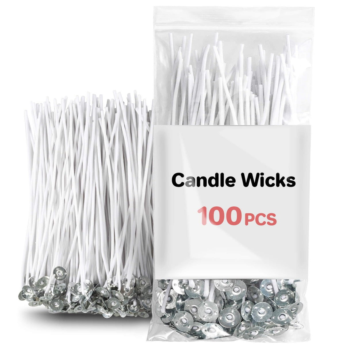 100PCS Candle Wicks for Candle Making - MAQIHAN mechas para velas 6 Inch White Candle Wick Thick Cotton Candle Wicks Soy Wax Beewax Candle Making DIY Candle String pabilos MAQIHAN