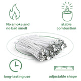 100PCS Candle Wicks for Candle Making - MAQIHAN mechas para velas 6 Inch White Candle Wick Thick Cotton Candle Wicks Soy Wax Beewax Candle Making DIY Candle String pabilos MAQIHAN