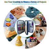 100pcs Crochet Hooks Set in Case Ergonomic Soft Grip Handles Weave Yarn Knitting Needles Kit and Crochet Needle Accessories Crochet Kit Complete Set for Beginners and Experienced Lover Mdoker