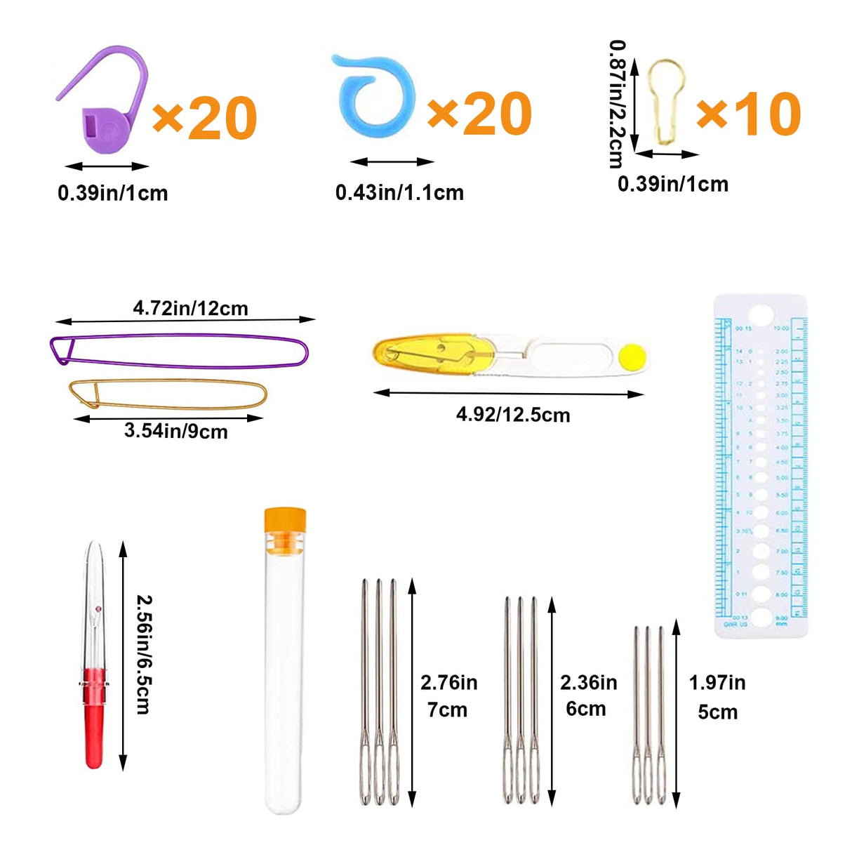 100pcs Crochet Hooks Set in Case Ergonomic Soft Grip Handles Weave Yarn Knitting Needles Kit and Crochet Needle Accessories Crochet Kit Complete Set for Beginners and Experienced Lover Mdoker