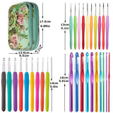 100pcs Crochet Hooks Set in Case Ergonomic Soft Grip Handles Weave Yarn Knitting Needles Kit and Crochet Needle Accessories Crochet Kit Complete Set for Beginners and Experienced Lover Mdoker