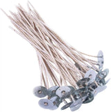 100pcs ECO Wicks for Soy Candles, 6 inch Pre-Waxed Candle Wick for Candle Making,Thick Candle Wick with Base GSXRB
