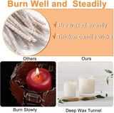 100pcs ECO Wicks for Soy Candles, 6 inch Pre-Waxed Candle Wick for Candle Making,Thick Candle Wick with Base GSXRB