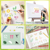 100Pcs Small Stencils for Rock Painting Reusable Small Flower Stencils for Crafts on Wood 2 Inch Nature Spring Flower Stencil Floral templates for Paint on Craft Fabric Card Walls Decor(Floral100) Hosomono