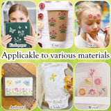 100Pcs Small Stencils for Rock Painting Reusable Small Flower Stencils for Crafts on Wood 2 Inch Nature Spring Flower Stencil Floral templates for Paint on Craft Fabric Card Walls Decor(Floral100) Hosomono