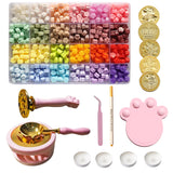 100Pcs Wax Seal Stamp Kit for Beginners – Includes Stamps with Handle, Wax Spoon, Bear Mold, 2 Gacha Boards with Chains – Ideal DIY Craft Gift for Children’s Day (Multiple) Catopia
