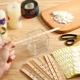100pcs Wooden Candle Wick Holders - 3 Wick Candle Holders, Candle Making Wick Centering Tool with 7 Holes GSXRB