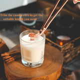 100pcs Wooden Candle Wicks 5.1 x 0.5 Inch, Smokeless Cherry Wood Wicks with Metal Clips, Includes Wick Trimmer, Perfect for Candle Making Kit and Soy Wax Candlemaking Bacofa