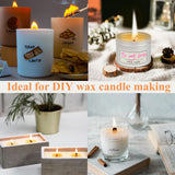 100pcs Wooden Candle Wicks 5.1 x 0.5 Inch, Smokeless Cherry Wood Wicks with Metal Clips, Includes Wick Trimmer, Perfect for Candle Making Kit and Soy Wax Candlemaking Bacofa