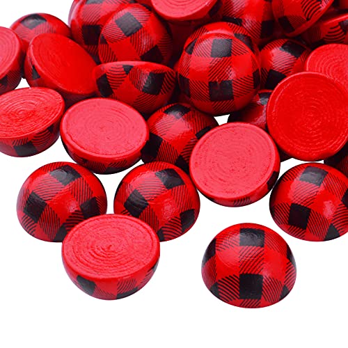 100pcs 15 mm Half Wooden Balls Plaid Wood Beads Mini Hemisphere Wood Craft Balls Natural Rustic Unfinished Split Farmhouse Wooden Beads for DIY Hmjpng