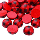 100pcs 15 mm Half Wooden Balls Plaid Wood Beads Mini Hemisphere Wood Craft Balls Natural Rustic Unfinished Split Farmhouse Wooden Beads for DIY Hmjpng