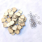 100pcs Piece Wooden Board Tags Craft Wood Slices Wedding Wood Tags Family Birthday Board Tags Circle Wooden Tags Wood Cutouts Birthday Calendar Tags EXCEART