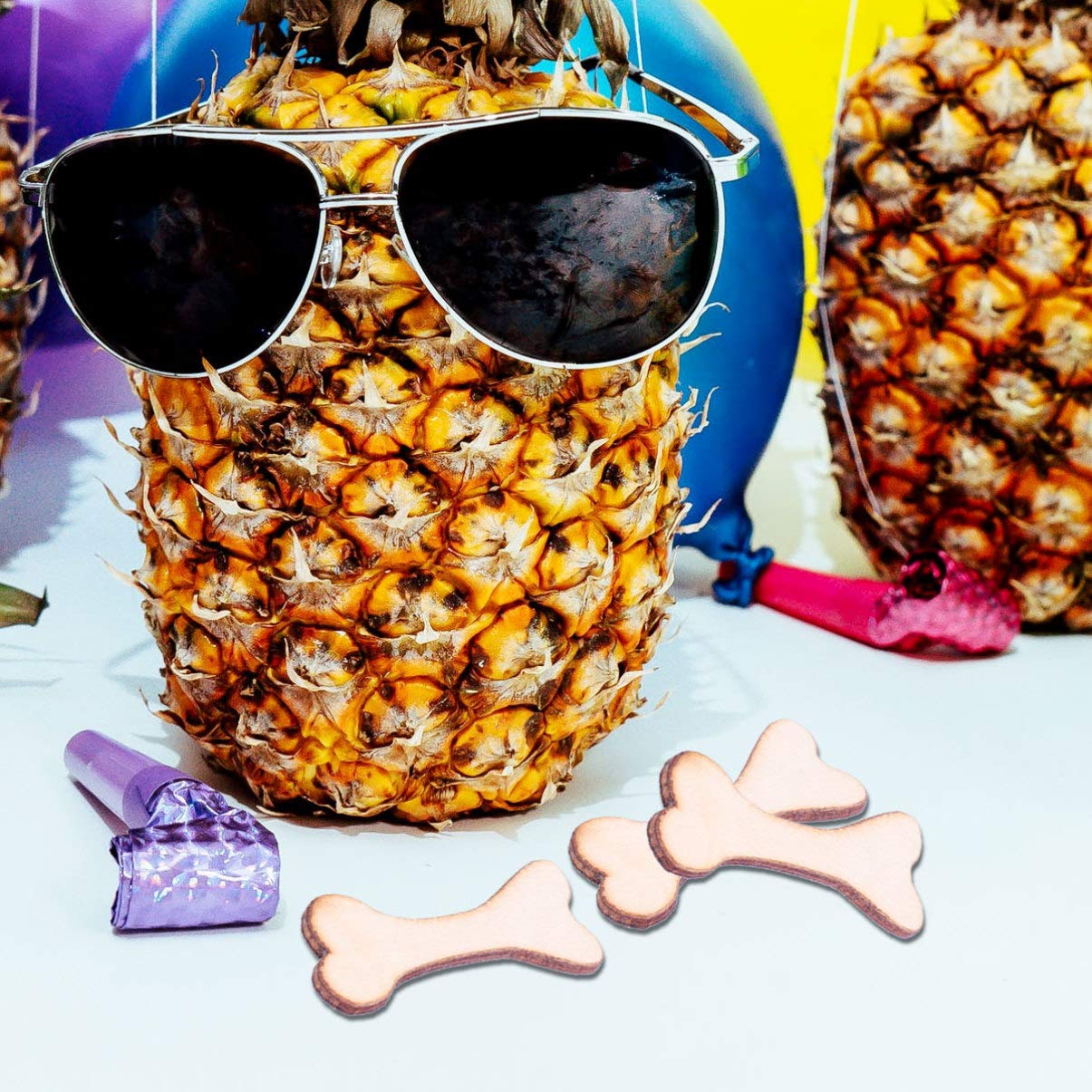 100pcs Pieces Wooden Crafts Nativity Craft Unfinished Wood Ornaments Nativity Ornaments Christmas Ornaments Wooden Chips Wood Crafts Decor Wooden DIY Amosfun