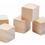 100pcs Wooden Cubes, Square Wood Blocks Unfinished Wood Pieces for DIY Crafts, Puzzle Making, 2cm HERCHR