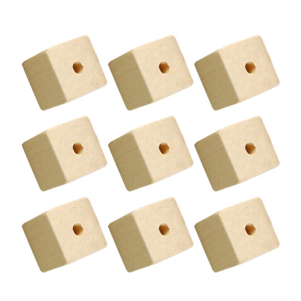 100pcs Wooden Square Beads Natural Blank Wood Cubes with Holes for Jewelry Necklace Creations, Crafts and DIY Projects（12 * 12MM） SUPVOX