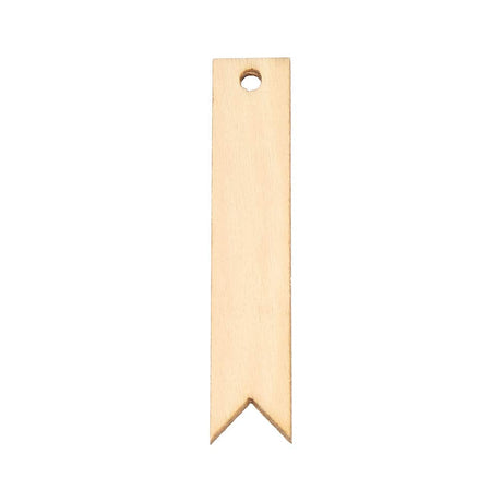100pcs Wooden Tags, 2.6 x 0.5inch Nature Color Wood Gift Tag Natural Rustic Wood Craft Labels Home DIY Supplies for Wine Decor Weddings Decoration HEEPDD