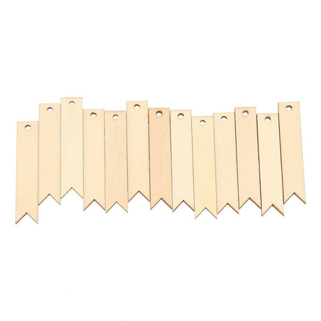 100pcs Wooden Tags, 2.6 x 0.5inch Nature Color Wood Gift Tag Natural Rustic Wood Craft Labels Home DIY Supplies for Wine Decor Weddings Decoration HEEPDD