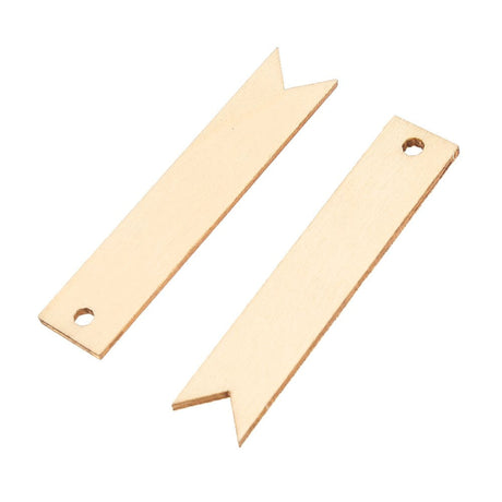 100pcs Wooden Tags, 2.6 x 0.5inch Nature Color Wood Gift Tag Natural Rustic Wood Craft Labels Home DIY Supplies for Wine Decor Weddings Decoration HEEPDD