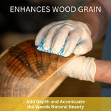 100% Pure Tung Oil, Food Safe (2) Countertops, Cutting Boards, Woodturning, Toys. Natural Wood Sealer for Indoor Floors Furniture. Waterproofing Outside Furniture, Garden Beds, Decks. Double Pack Woodcut Tools