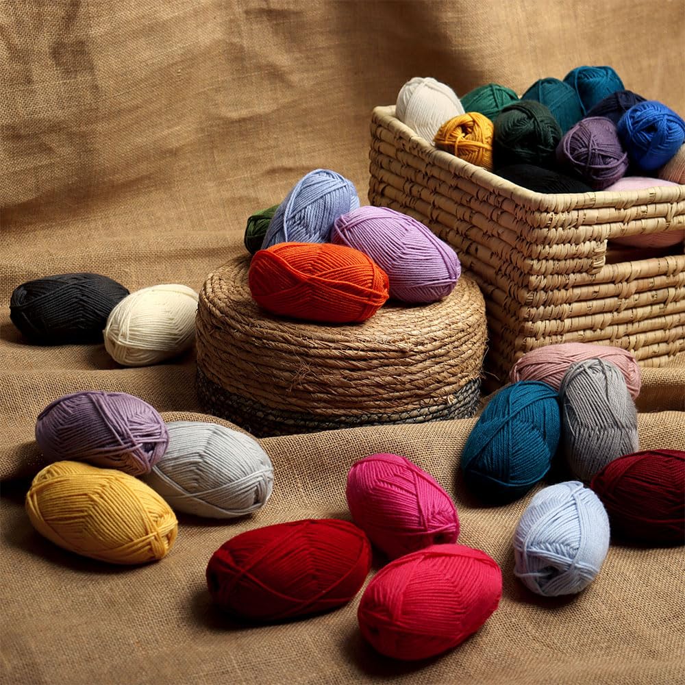 100% Pure Wool Yarn Superwash Set of 3 Skeins (150 Grams) DK Weight - Sourced Directly from Peru - Heavenly Soft and Perfect for Knitting and Crocheting (Antique Rose) Alpaca Warehouse