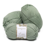100% Pure Wool Yarn Superwash Set of 3 Skeins (150 Grams) DK Weight - Sourced Directly from Peru - Heavenly Soft and Perfect for Knitting and Crocheting (Sage Green) Alpaca Warehouse