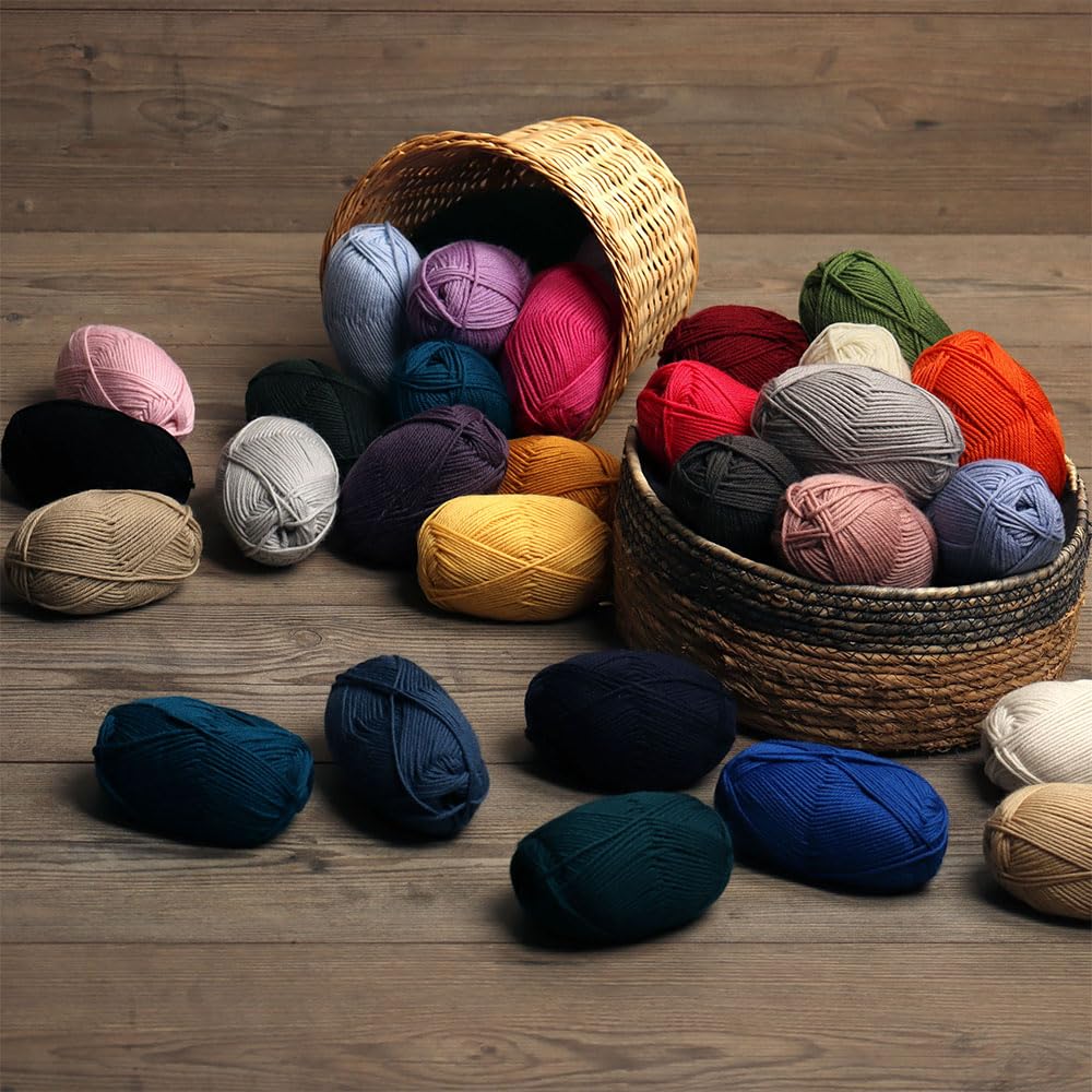 100% Pure Wool Yarn Superwash Set of 3 Skeins (150 Grams) DK Weight - Sourced Directly from Peru - Heavenly Soft and Perfect for Knitting and Crocheting (Sage Green) Alpaca Warehouse