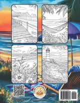 101 Calming Seascapes - Adult Coloring Book for Relaxation and Stress Relief: Over 200 Pages of Beaches, Lighthouses, Coastal Shores, Landscapes, Animals, Houses, Birds, Flowers, and more WoodArtSupply