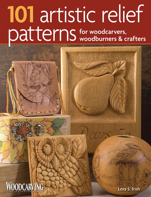 101 Artistic Relief Patterns for Woodcarvers, Woodburners & Crafters (Fox Chapel Publishing) Small Relief-Carving Designs, Easy-to-Follow - WoodArtSupply