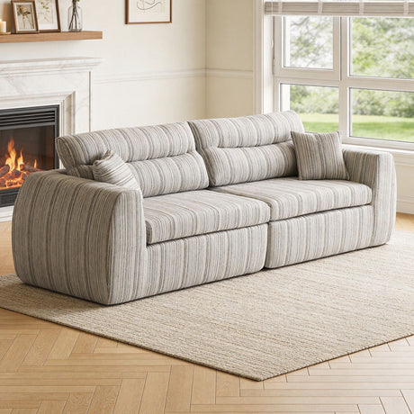 3 Seater, Couch With Throw Pillows For Living Room HouseOfZazla