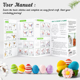 103 PCS Crochet Kit with Crochet Hooks Yarn Set, Premium Bundle Includes 1650 Yards Acrylic Yarn Skeins Balls, Needles, Accessories, Bag, Ideal Starter Pack for Kids Adults Beginner Professionals INSCRAFT