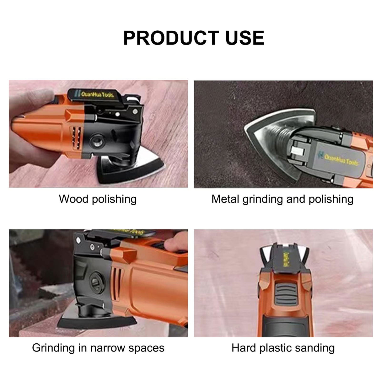 104Pcs Oscillating Tool Sanding Pads, 2Pcs Triangle Sanding Pads and 2Pcs Finger Sanding Pad, 100Pcs Multitool Sandpaper, Grit Fit for Finishing Wood towbluii