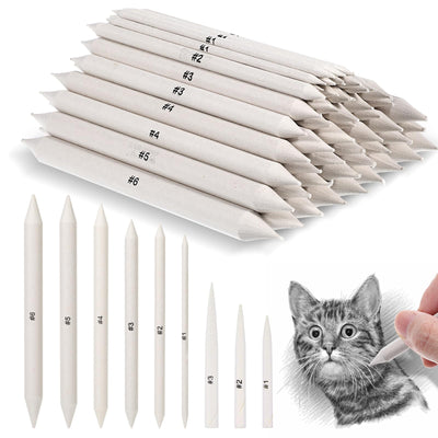 108 PCS Blending Stumps and Tortillions Blending Sticks, Oil Pastel Blending Pencil Soft Paper Felts Sketch Shading Pencils Colored Pencil Blender for Artists and Students Drawing Supplies (9 Sizes)