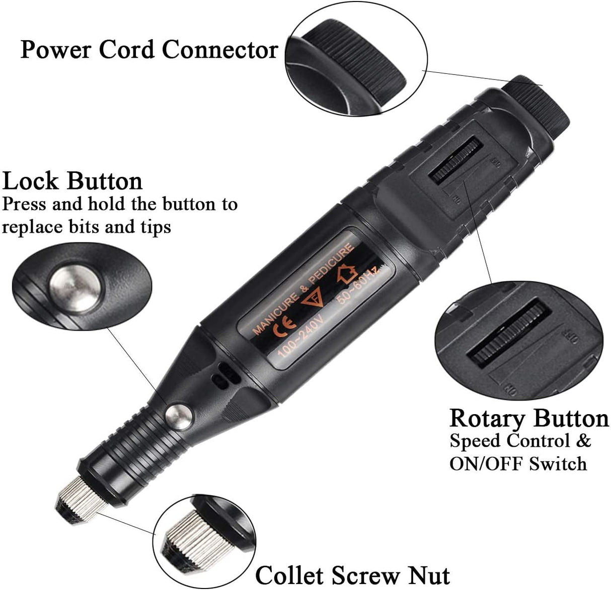 108 Pcs Engraving Tool Kit, Multi-Functional Electric Corded Micro Engraver Etching Pen DIY Rotary Tool for Jewelry Glass Wood Ceramic Metal Plastic WoodArtSupply