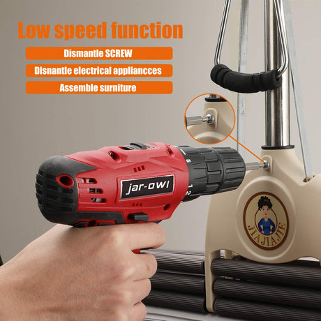 108 Piece Power Tool Combo Kits with 16.8V Cordless Drill, Household Tools Set with DIY Hand Tool Kits for Professional Garden Office Home Repair jar-owl