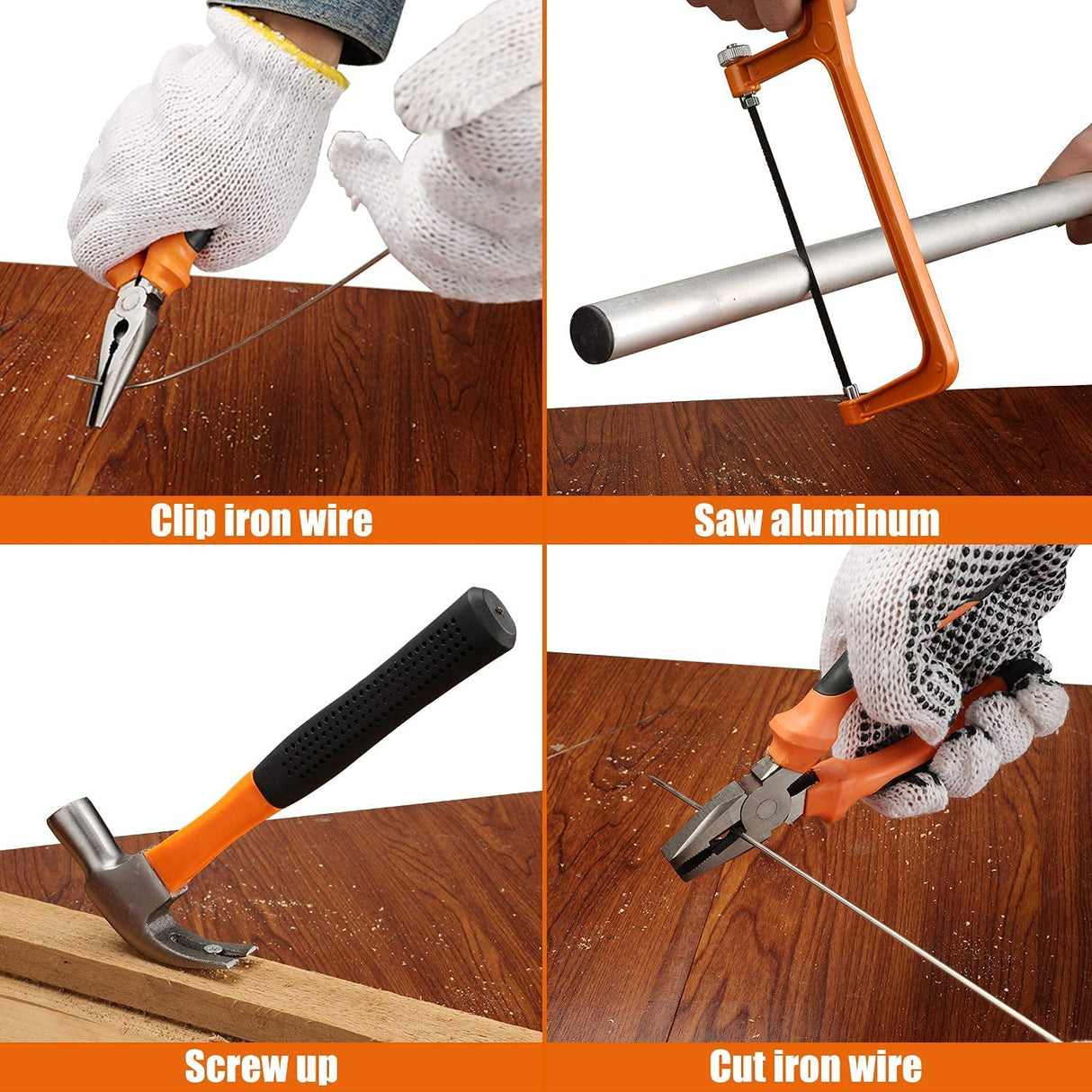 108 Piece Power Tool Combo Kits with 16.8V Cordless Drill, Household Tools Set with DIY Hand Tool Kits for Professional Garden Office Home Repair jar-owl