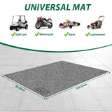 10L0L Golf Cart Premium Garage Floor Mat-Waterproof Anti-Slip Thickened Mat for Golf Cart Motorcycle Mower ATV UTV Parking Mat-106'' x 59'' 10L0L