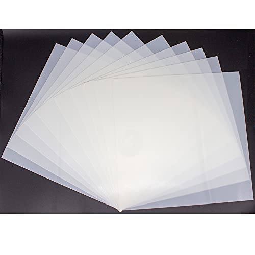 10PCS 10mil Blank Mylar Stencil Sheets,12X12 inch Milky Translucent PET Blank Stencils Sheets,Template Material for Laser Cutting Machines , neglex