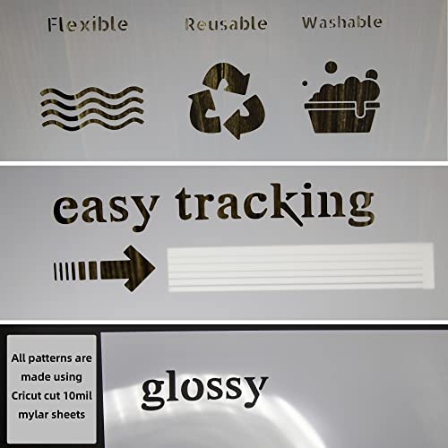 10PCS 10mil Blank Mylar Stencil Sheets,12X12 inch Milky Translucent PET Blank Stencils Sheets,Template Material for Laser Cutting Machines , neglex