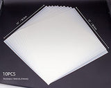 10PCS 10mil Blank Mylar Stencil Sheets,12X12 inch Milky Translucent PET Blank Stencils Sheets,Template Material for Laser Cutting Machines , neglex