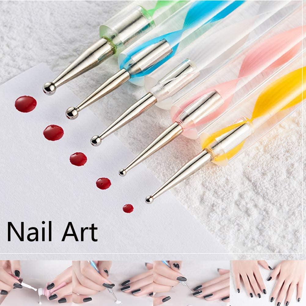 10PCS Dotting Tools Set Nail Art Embossing Stylus for Painting Rocks Mandalas Dot WoodArtSupply