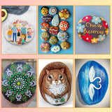 10PCS Extra-Large River Rocks for Painting,Multi-Color Painting Stones,3.3-4.5 Inch Smooth WoodArtSupply