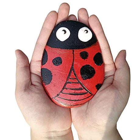 10PCS Extra Large River Rocks for Painting, Flat Painting Rocks 3.9-4.7 Inches Rocks to Paint, Smooth Rocks for Painting, Rock Painting for Kids EXJIOTA